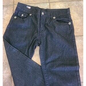 True Religion Johnny Super T Straight Pant Black 38x26 Capri Style Streetwear